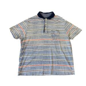 Tommy Bahama Relax Pima Cotton Striped Polo Shirt US Men's XXL